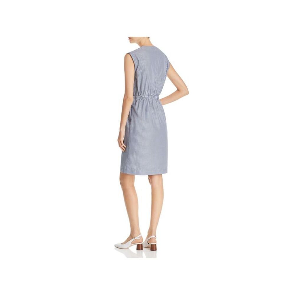 LE GALI Womens Navy Striped Cap Sleeve Above The Knee Sheath Dress Size: S - Picture 2 of 2